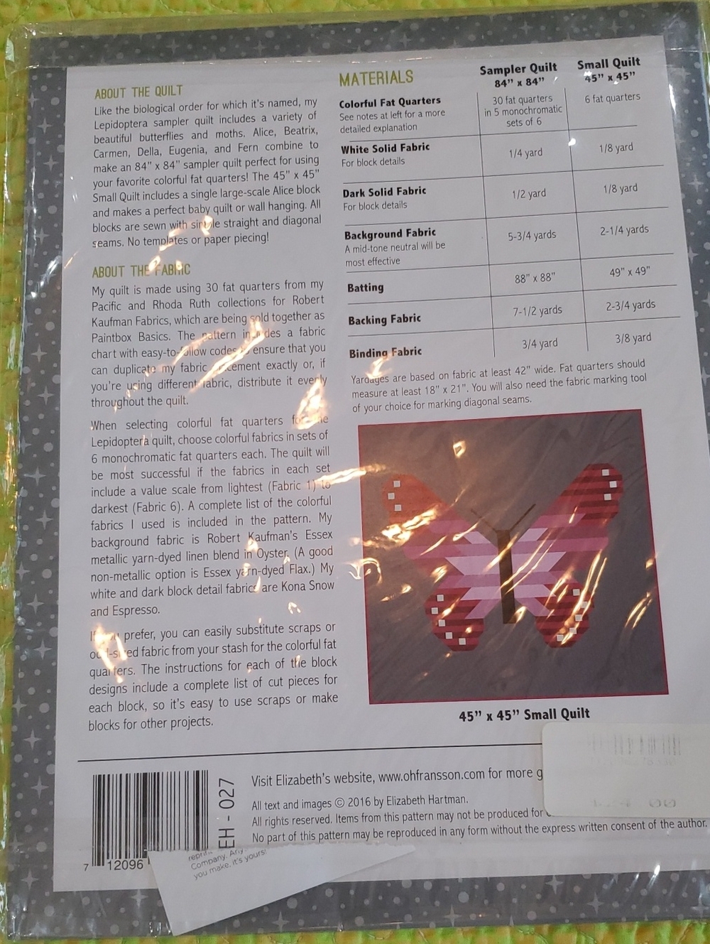 Lepidoptera Butterfly Quilt Pattern by - Multicolor - Picture 2 of 5